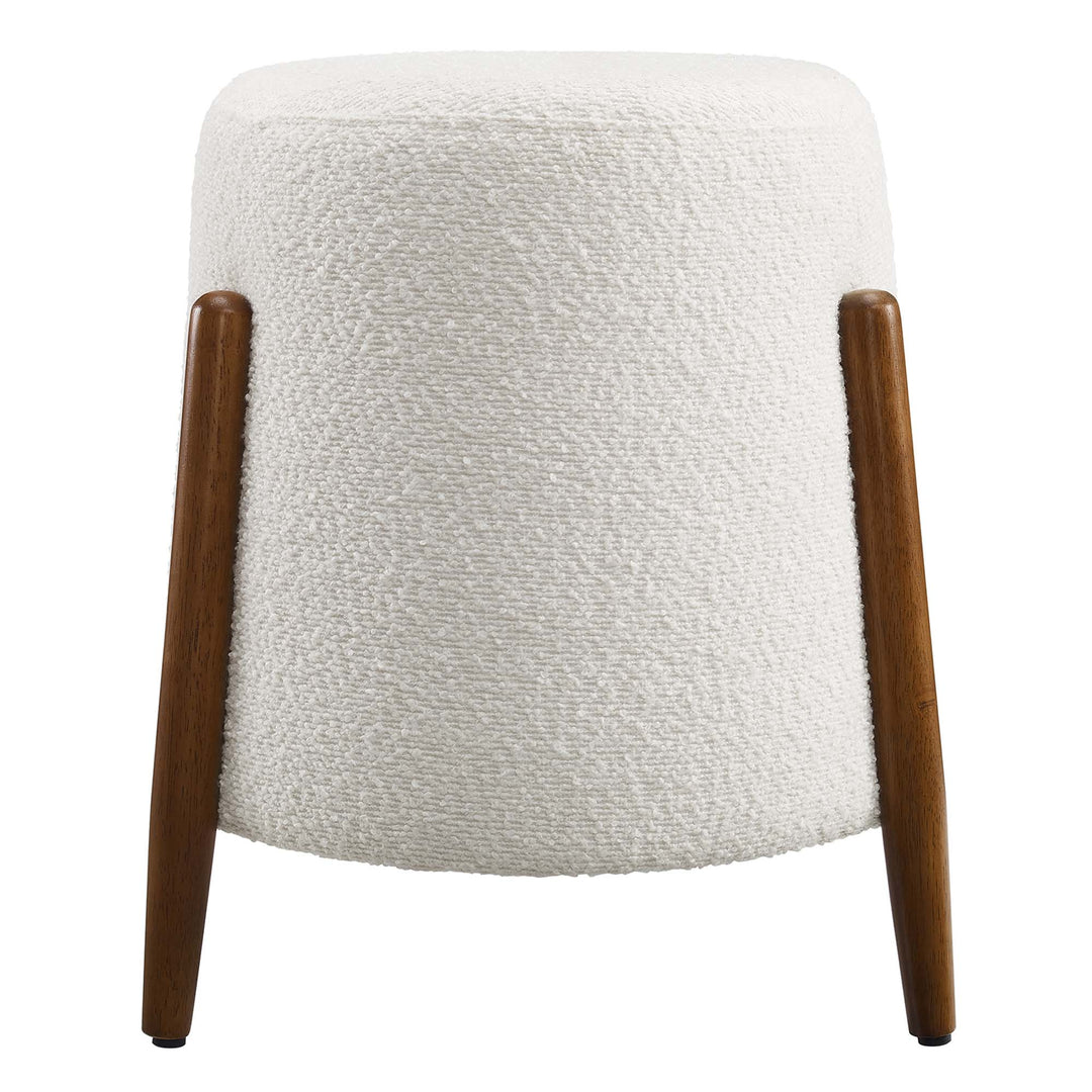 Rhea Upholstered Boucle Fabric Ottoman