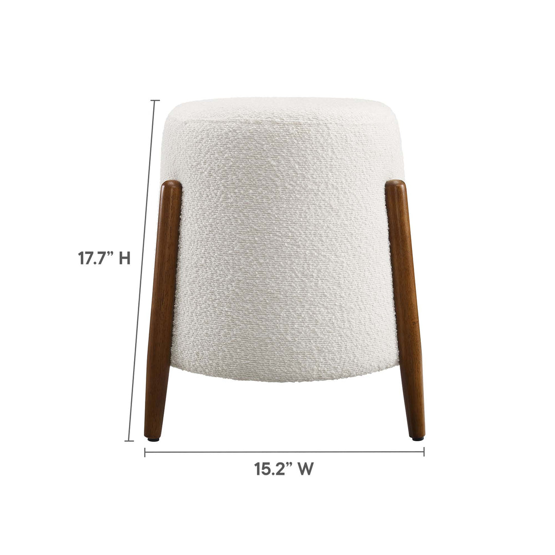 Rhea Upholstered Boucle Fabric Ottoman