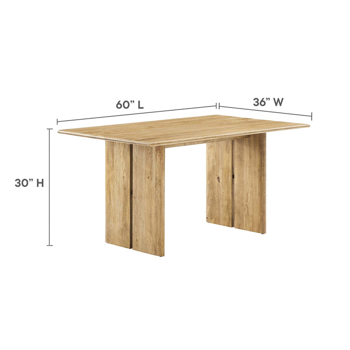 Amelia 60" Wood Dining Table and Bench Set