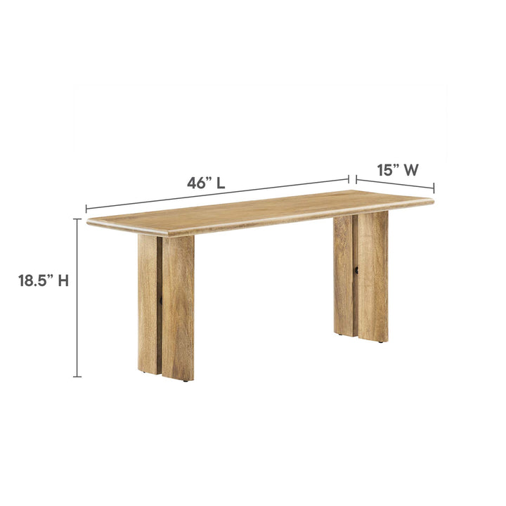 Amelia 60" Wood Dining Table and Bench Set