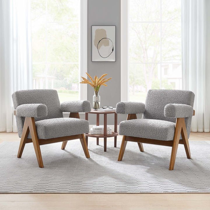 Luna Lounge Fabric Armchair Set of 2