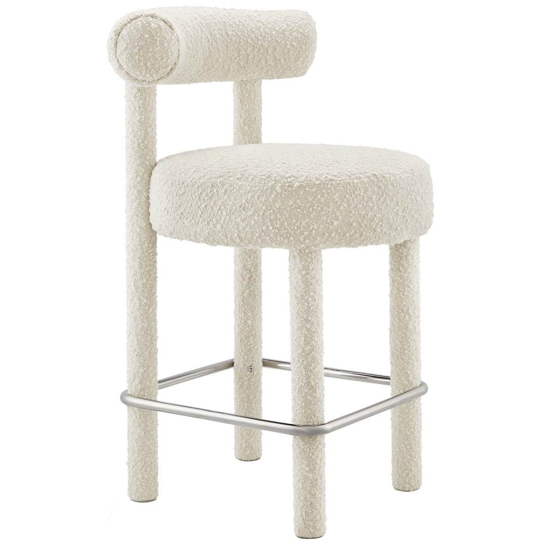 Toulouse Textured Textile Counter Stool Set of 2