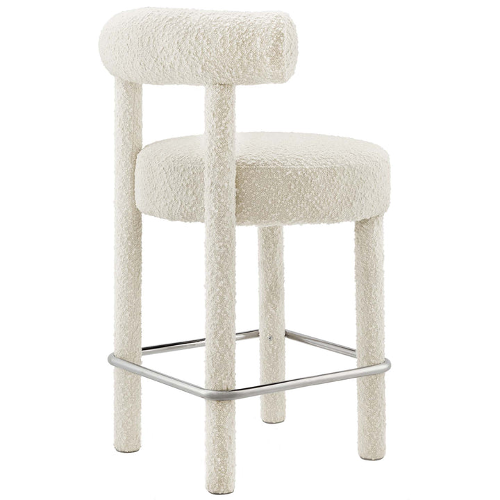 Toulouse Textured Textile Counter Stool Set of 2