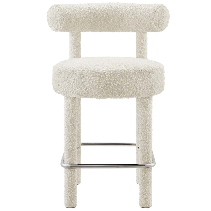 Toulouse Textured Textile Counter Stool Set of 2