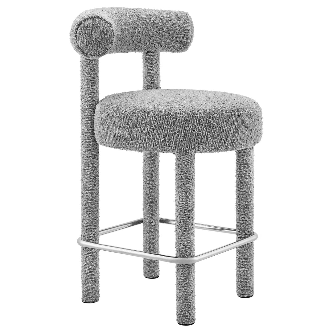 Toulouse Textured Textile Counter Stool Set of 2