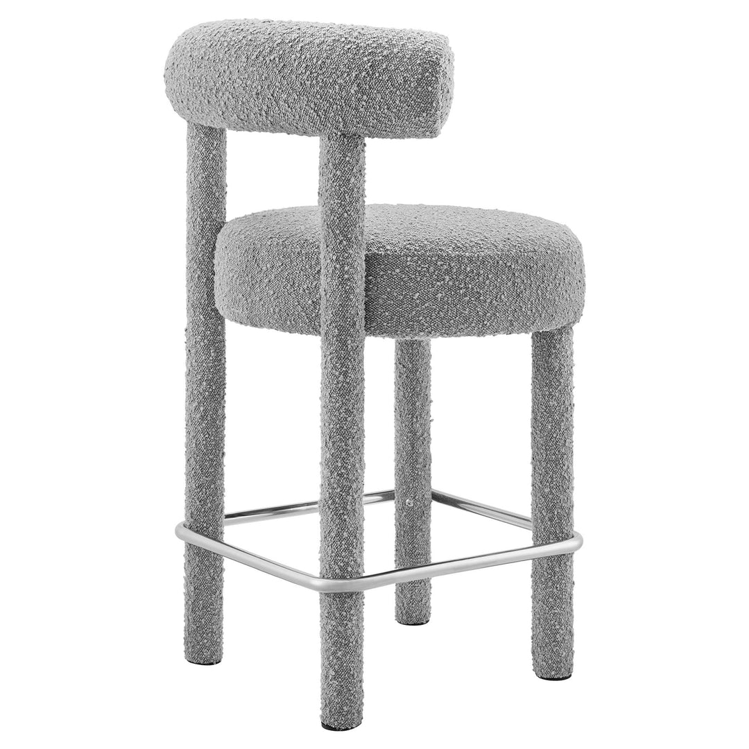 Toulouse Textured Textile Counter Stool Set of 2