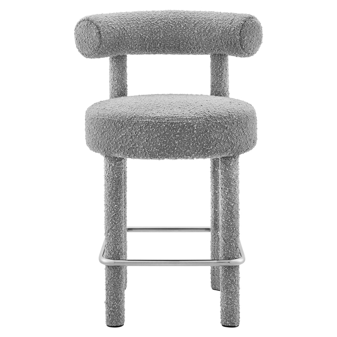 Toulouse Textured Textile Counter Stool Set of 2