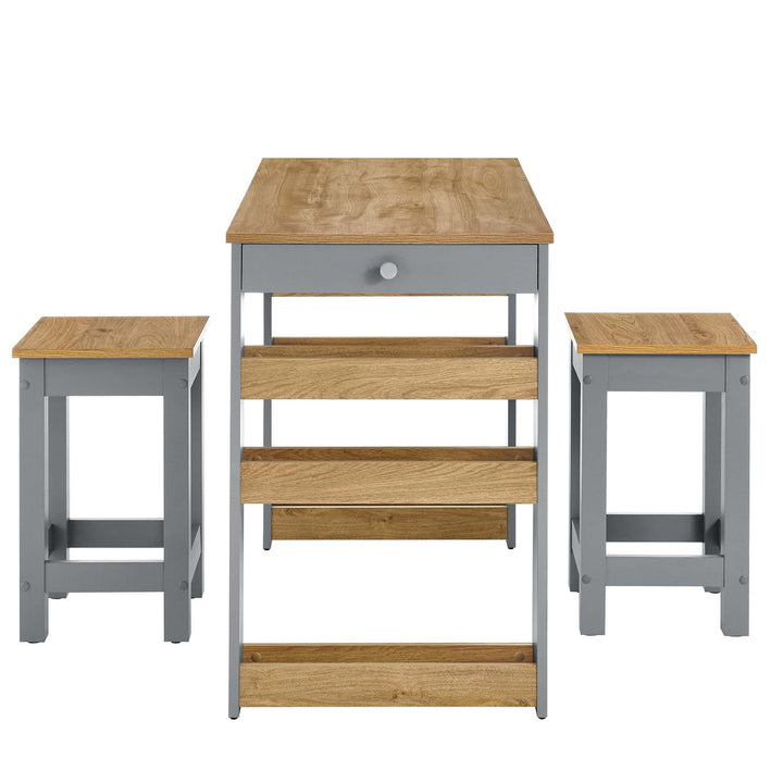 Grove 3-Piece Gathering Island and Stool Set