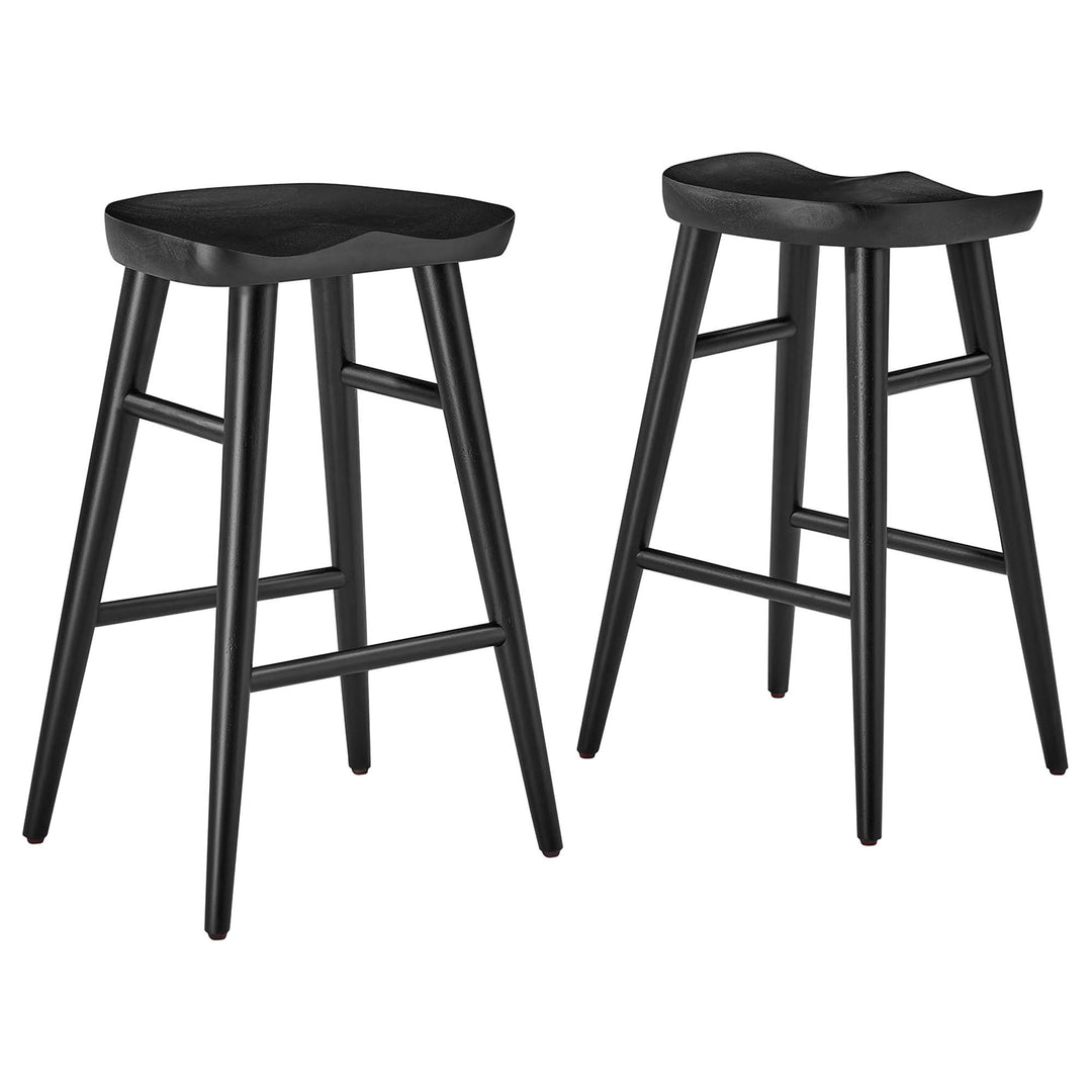 Sonora Backless Wood Counter Stools Set of 2