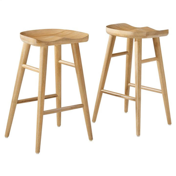 Sonora Backless Wood Counter Stools Set of 2