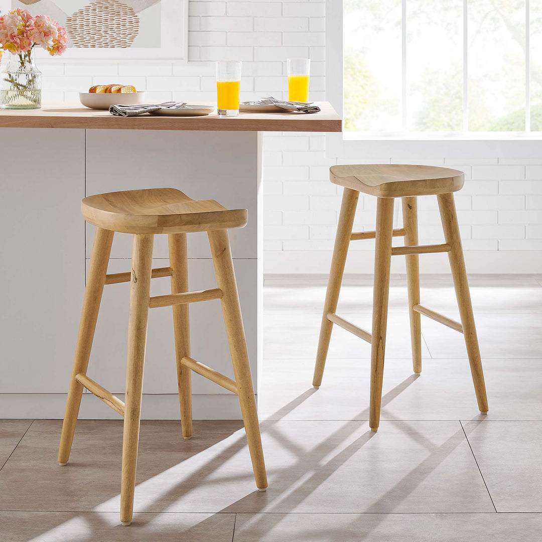 Sonora Backless Wood Counter Stools Set of 2