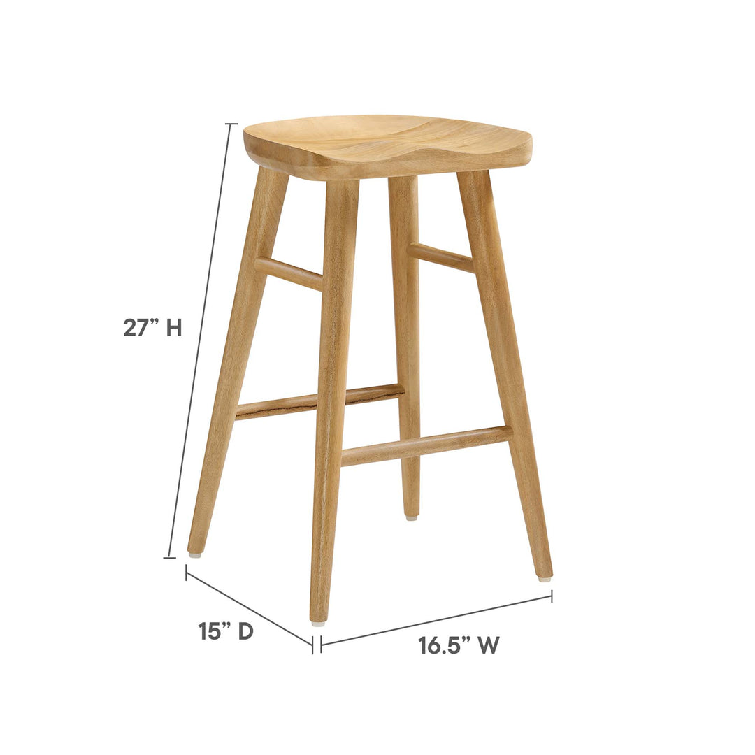 Sonora Backless Wood Counter Stools Set of 2