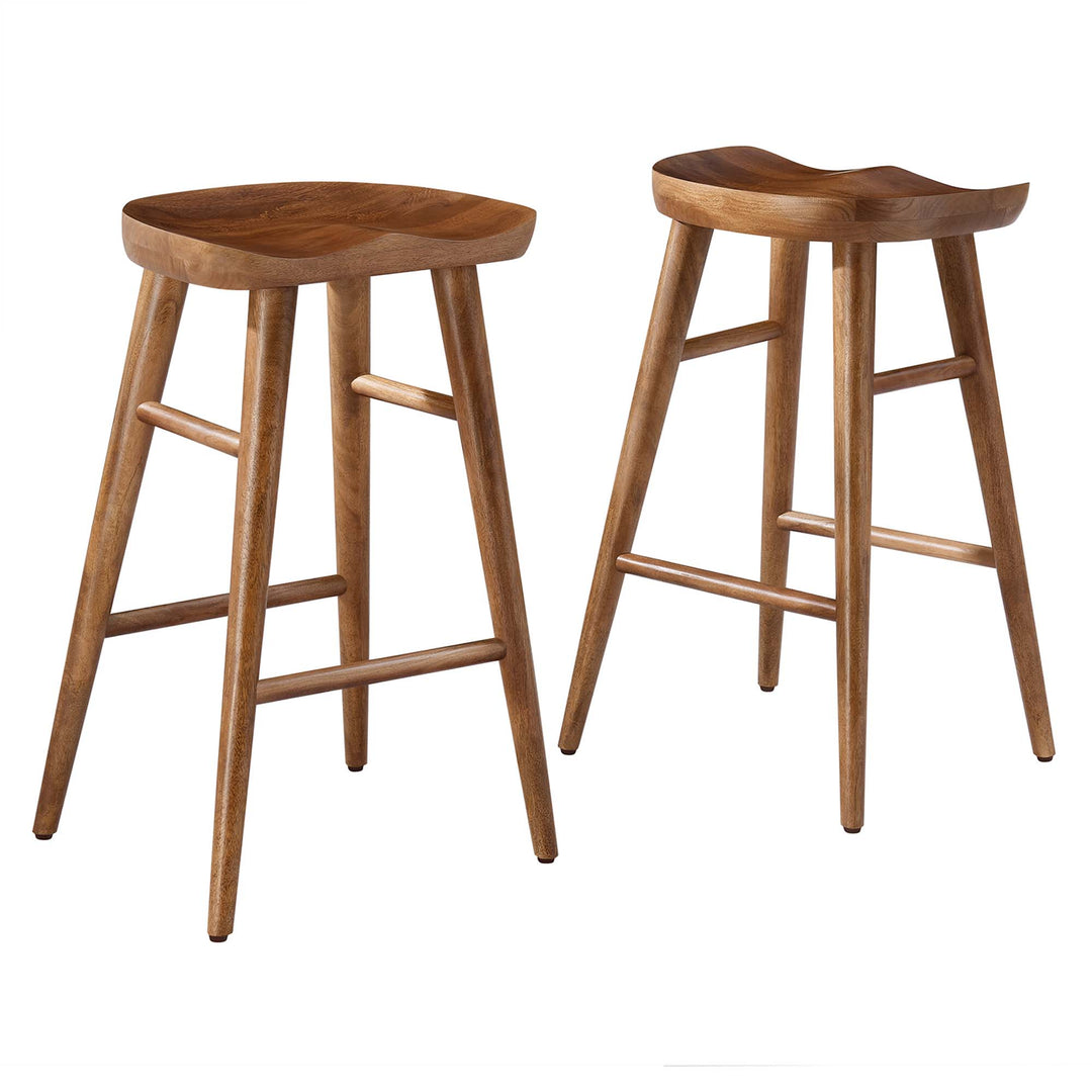 Sonora Backless Wood Counter Stools Set of 2