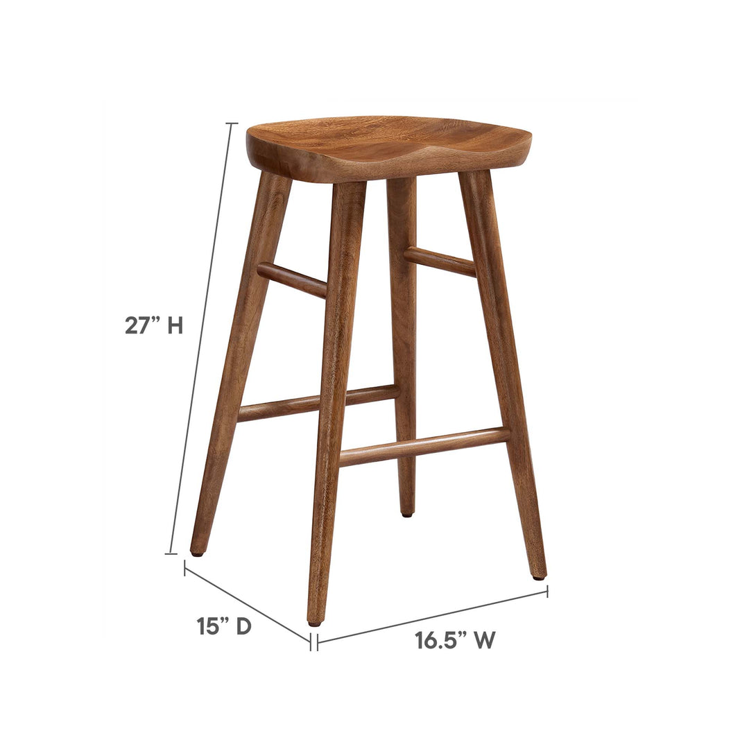 Sonora Backless Wood Counter Stools Set of 2