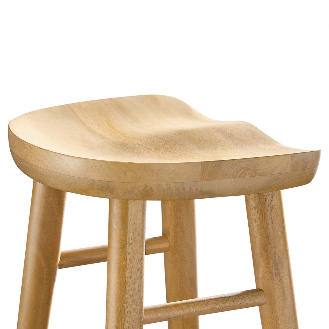 Sienna Backless Wood Bar Stools Set of 2