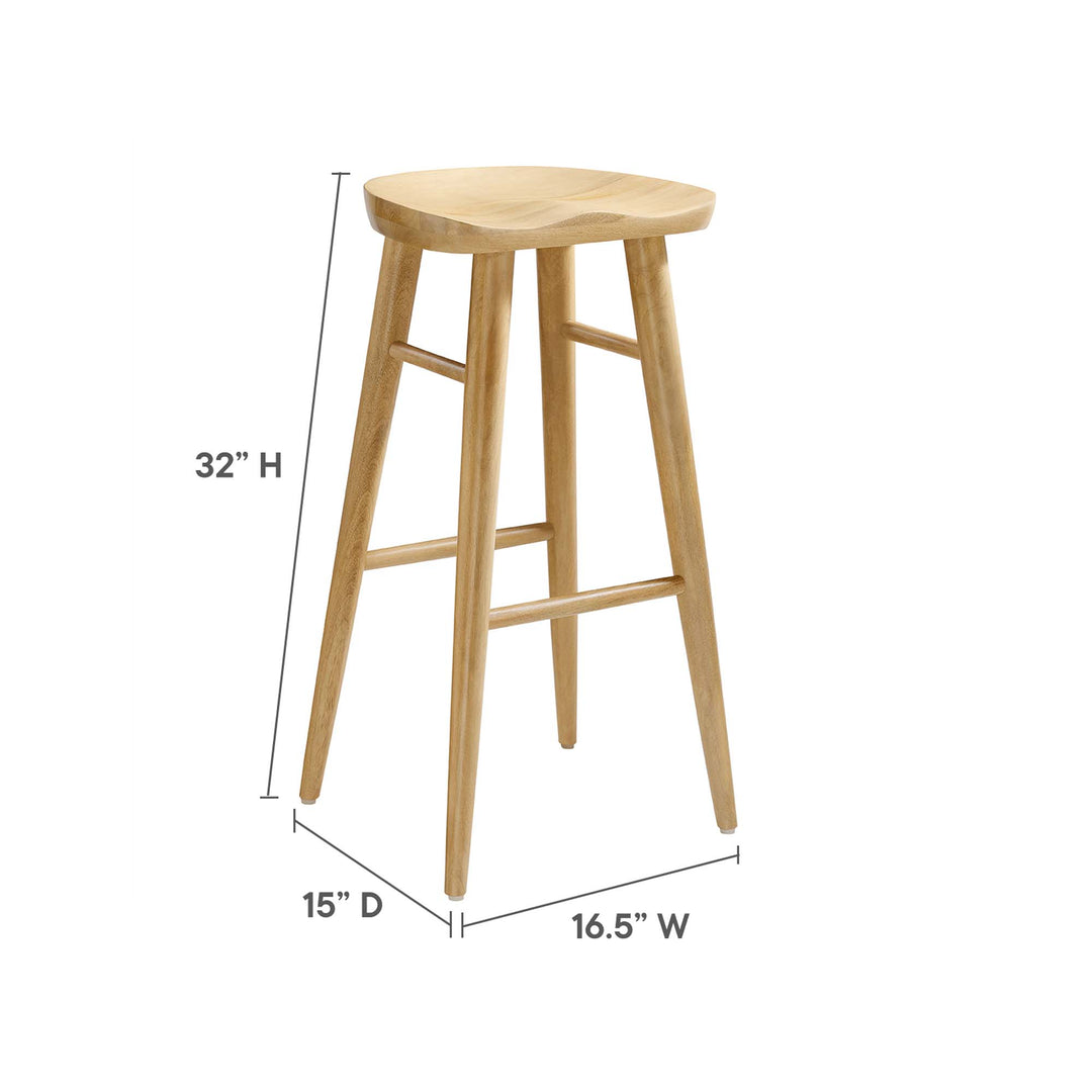 Sienna Backless Wood Bar Stools Set of 2