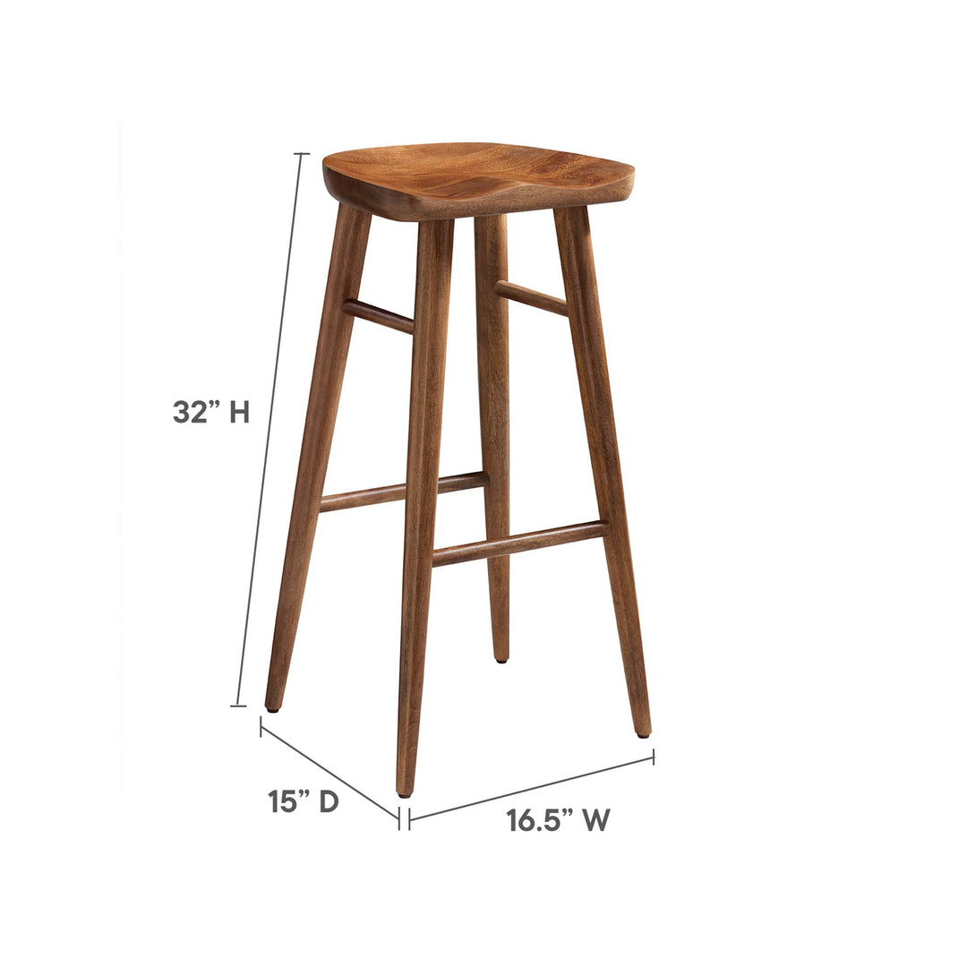 Sienna Backless Wood Bar Stools Set of 2