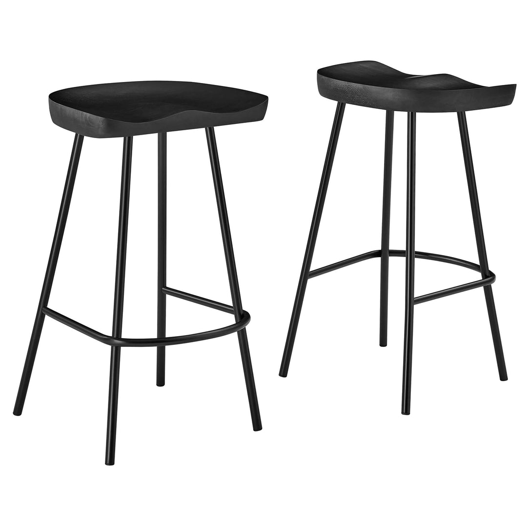 Cambridge Backless Wood Counter Stools Set of 2