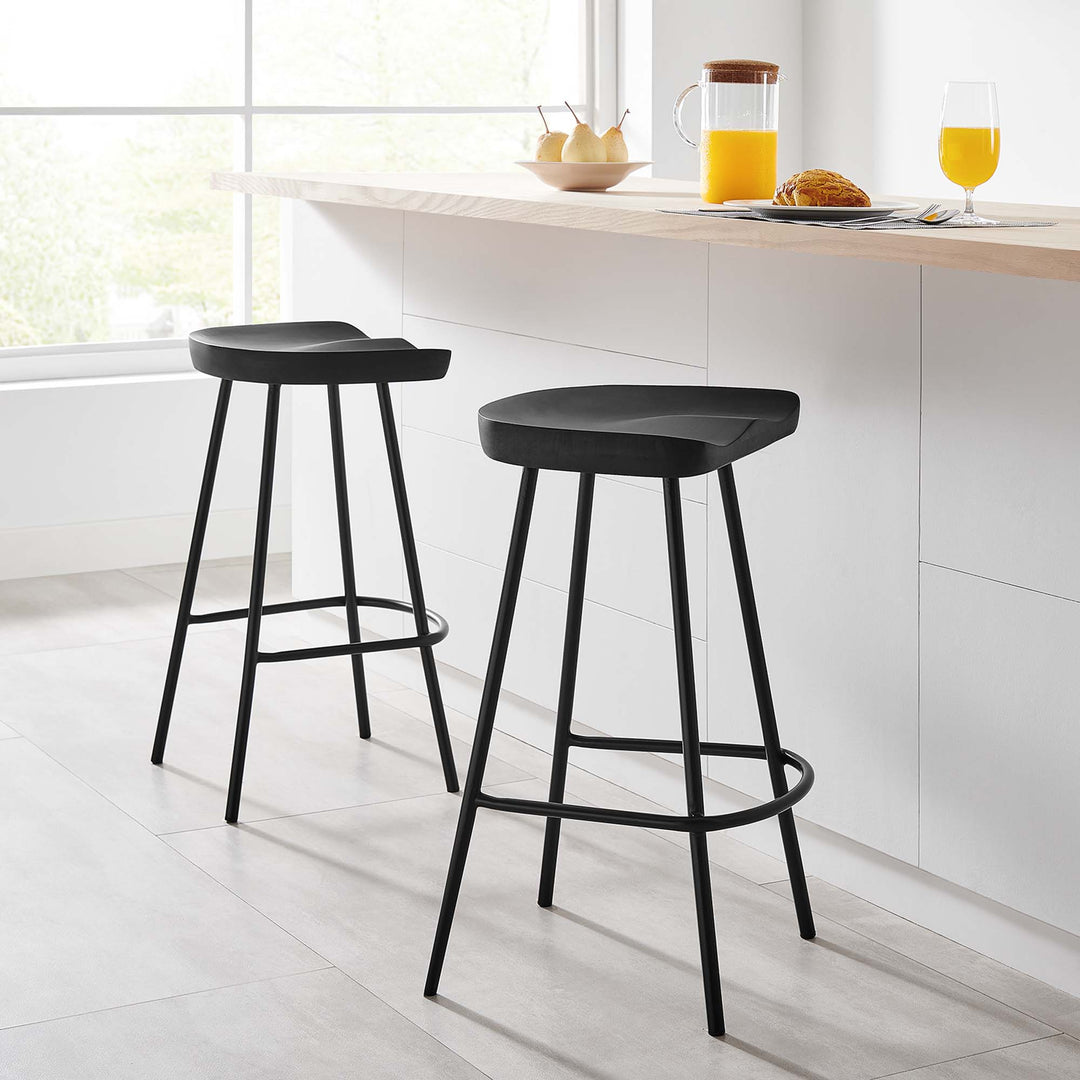 Cambridge Backless Wood Counter Stools Set of 2