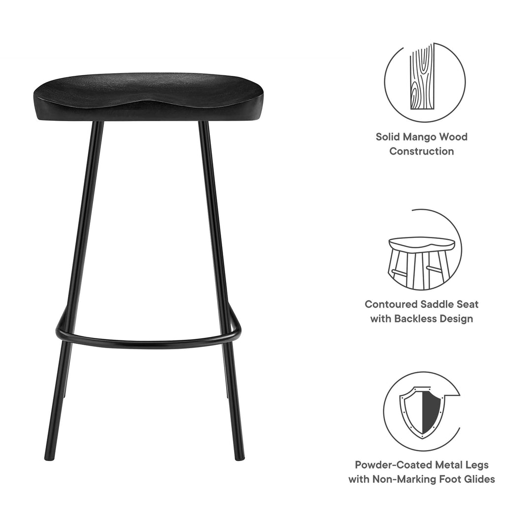 Cambridge Backless Wood Counter Stools Set of 2