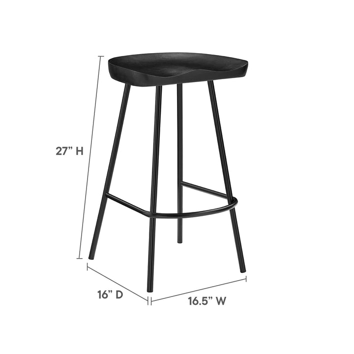 Cambridge Backless Wood Counter Stools Set of 2