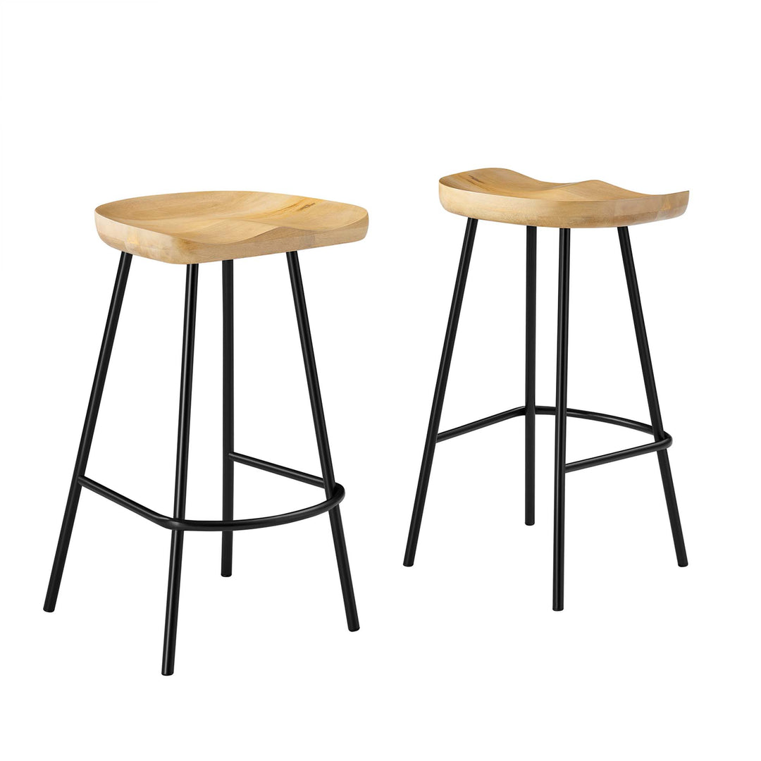 Cambridge Backless Wood Counter Stools Set of 2