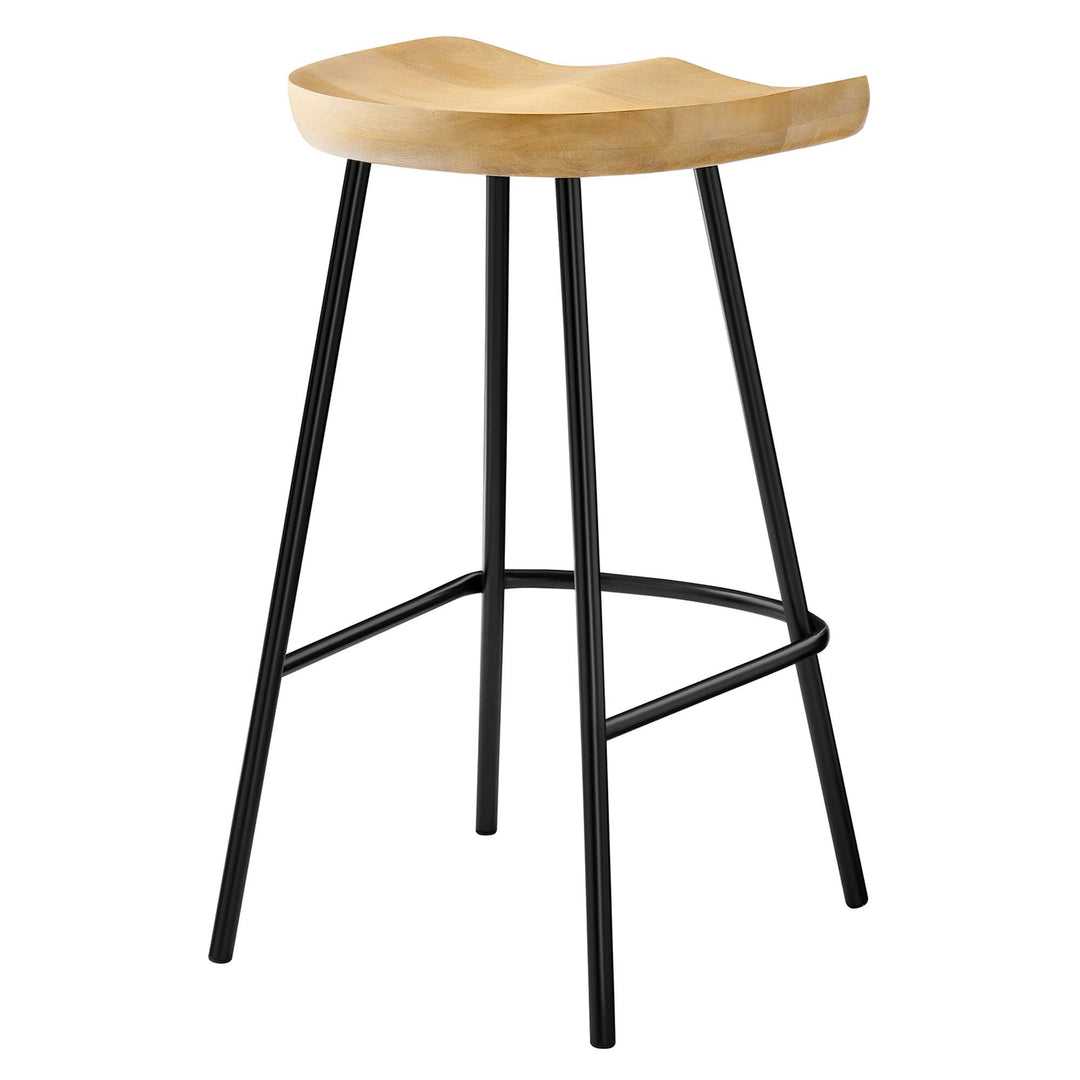 Cambridge Backless Wood Counter Stools Set of 2