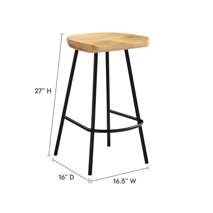 Cambridge Backless Wood Counter Stools Set of 2