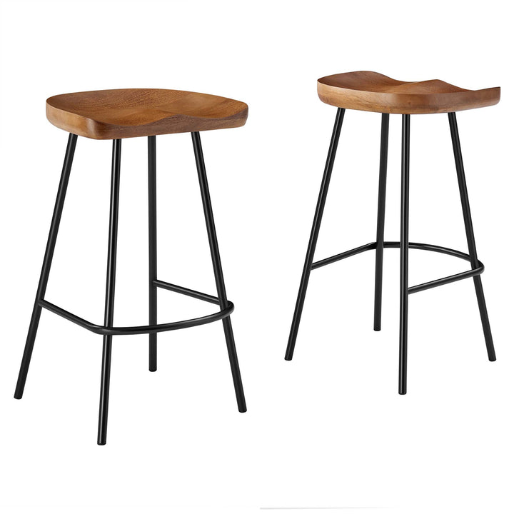 Cambridge Backless Wood Counter Stools Set of 2