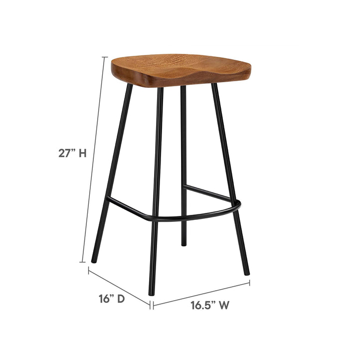 Cambridge Backless Wood Counter Stools Set of 2