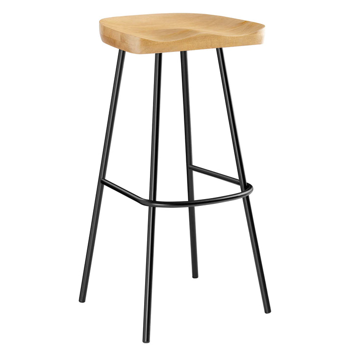 Camden Backless Wood Bar Stools Set of 2