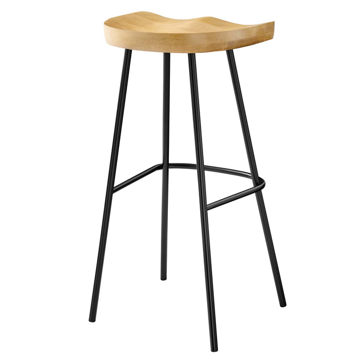 Camden Backless Wood Bar Stools Set of 2