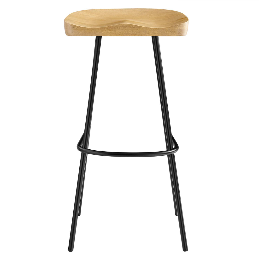 Camden Backless Wood Bar Stools Set of 2