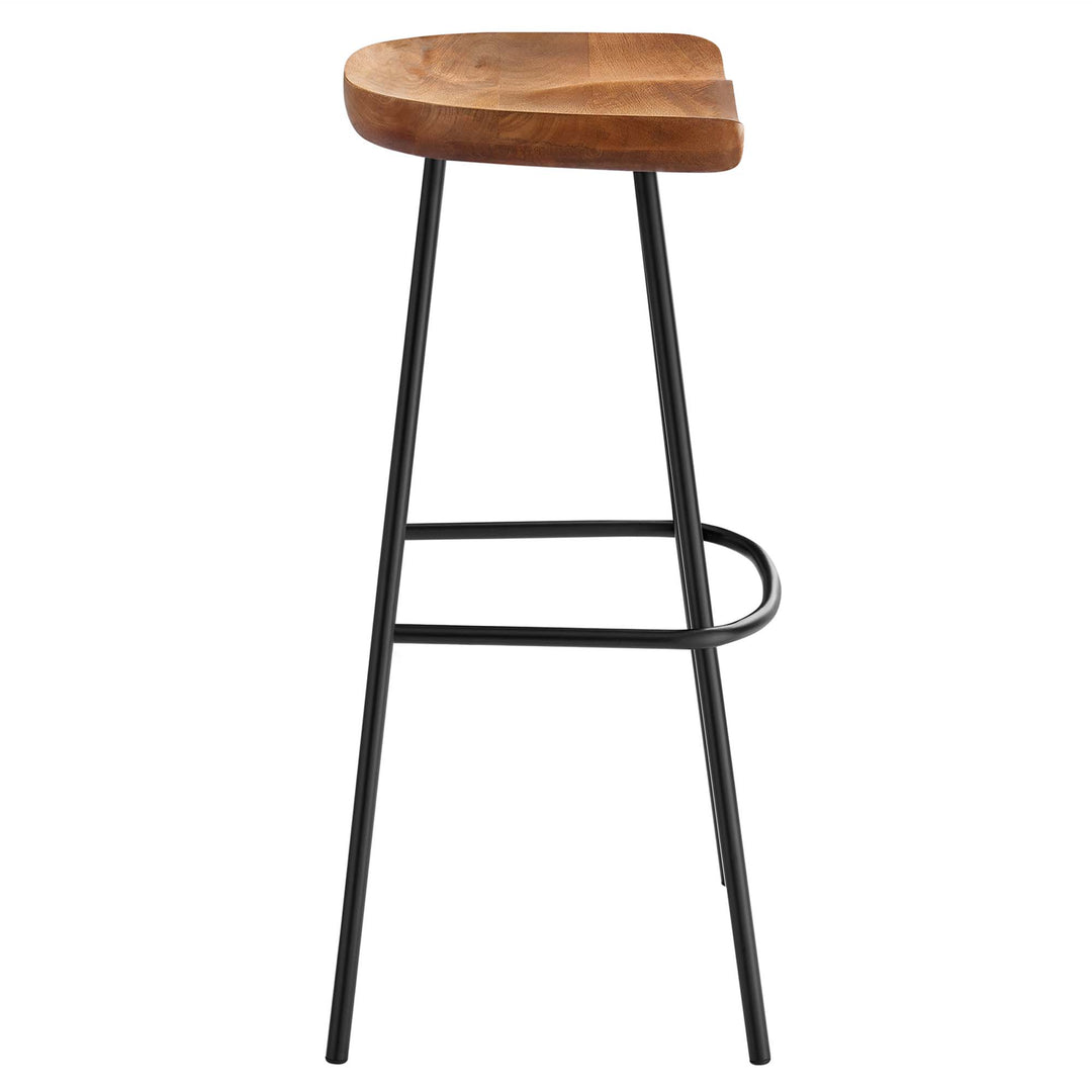 Camden Backless Wood Bar Stools Set of 2