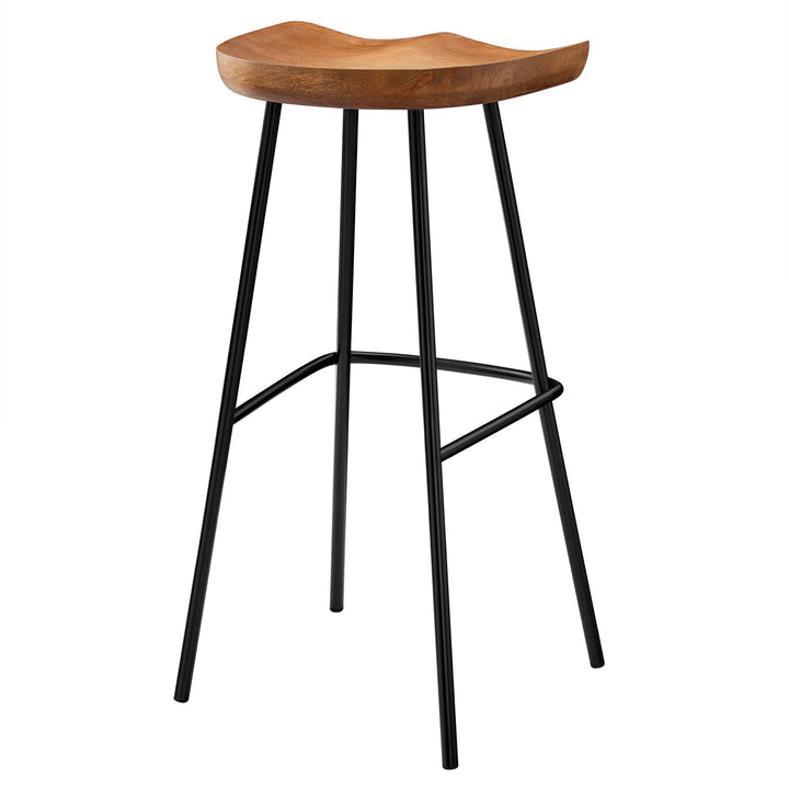 Camden Backless Wood Bar Stools Set of 2