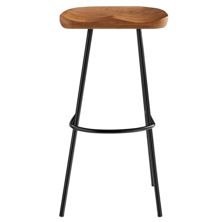 Camden Backless Wood Bar Stools Set of 2