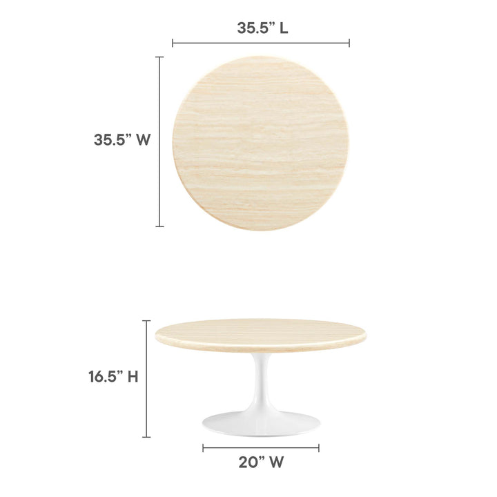 Lippa 36” Round Replica Stone Coffee Table