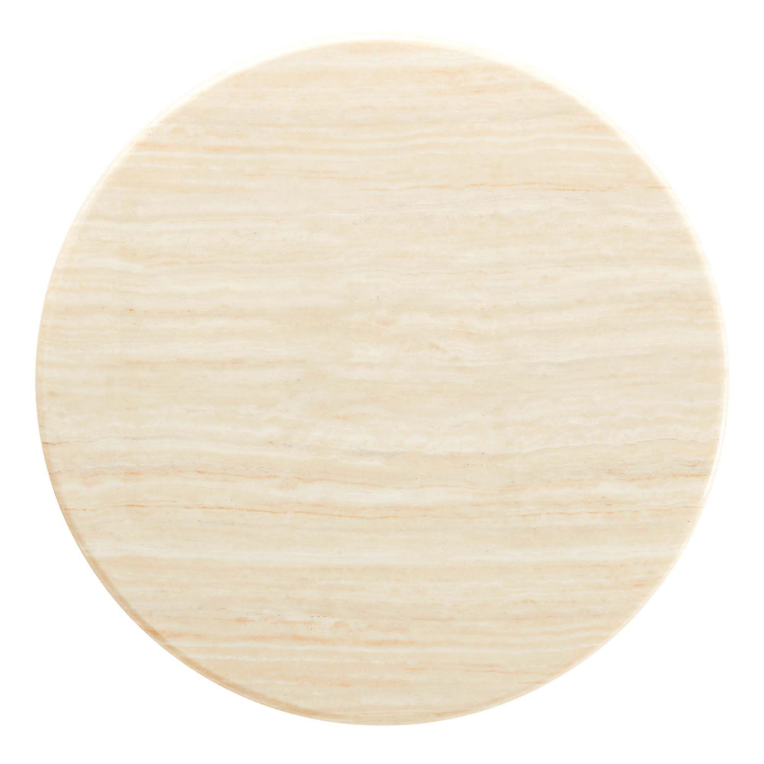 Livia 36” Round Replica Travertine Coffee Table