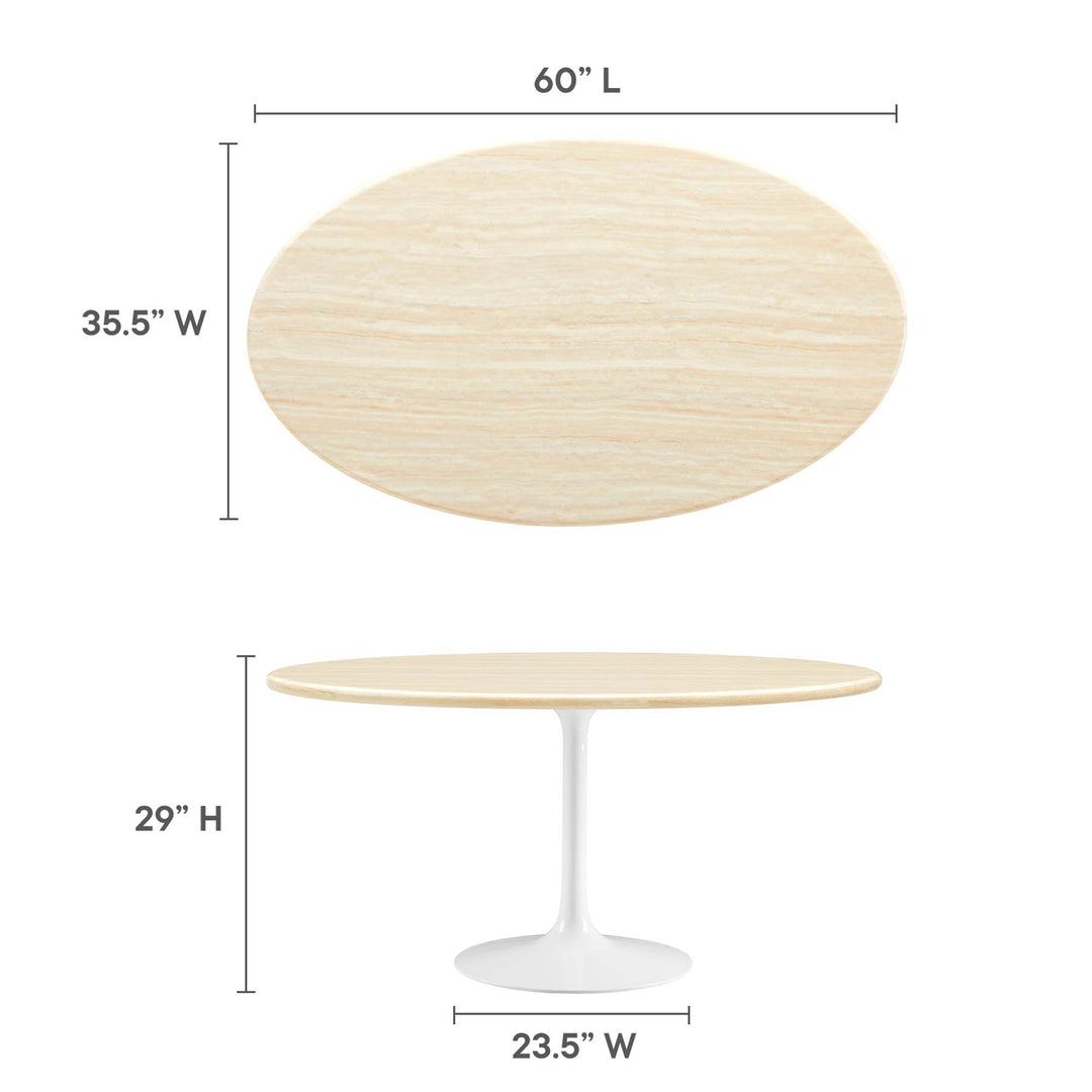 Lippa 60" Oval Onyx Dining Table