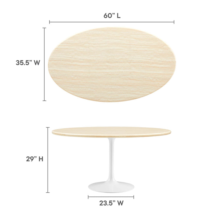 Lippa 60" Oval Onyx Dining Table