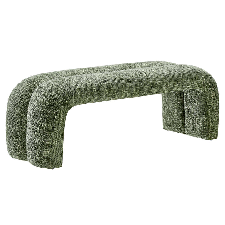 Dax 50.5" Chenille Covered Comfort Bench