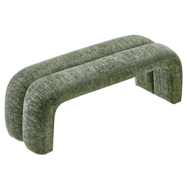 Dax 50.5" Chenille Covered Comfort Bench