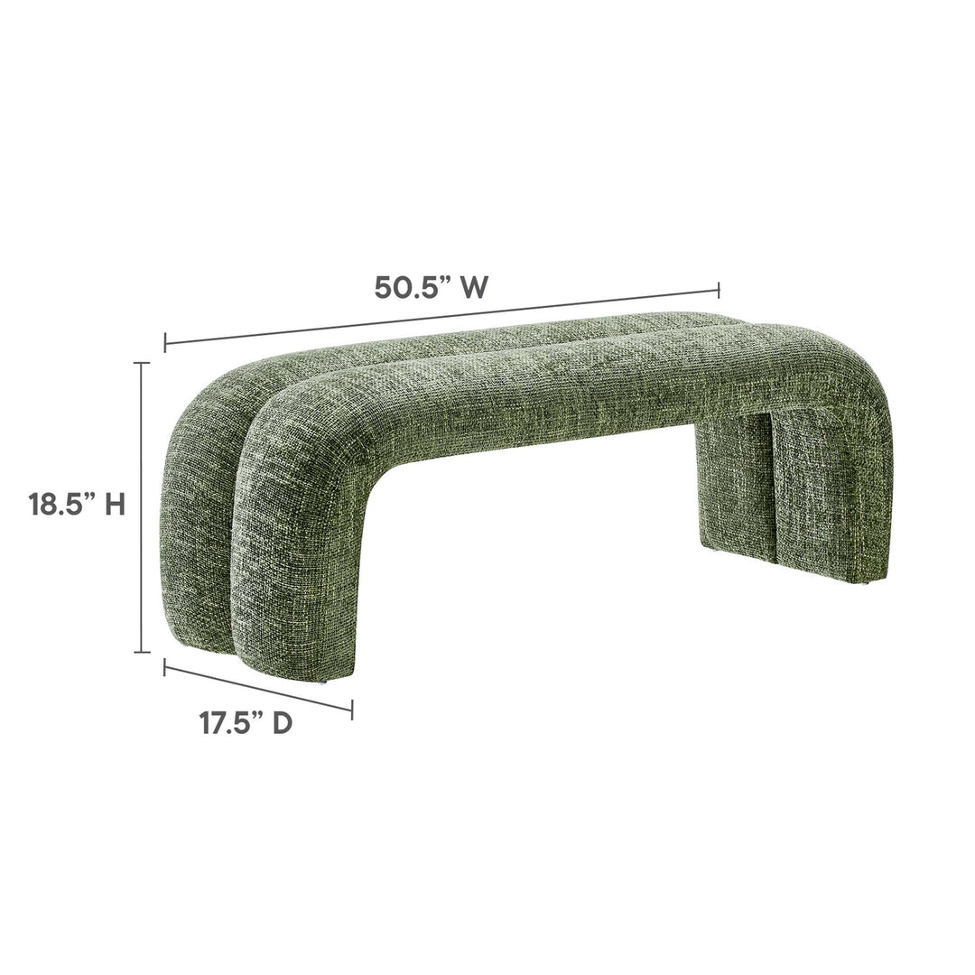 Dax 50.5" Chenille Covered Comfort Bench