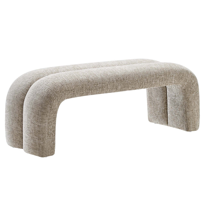 Dax 50.5" Chenille Covered Comfort Bench