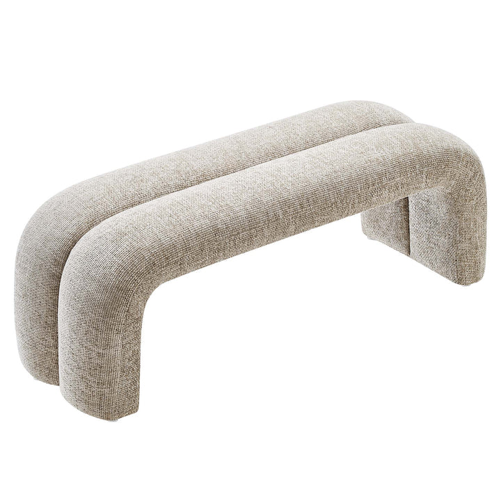 Dax 50.5" Chenille Covered Comfort Bench