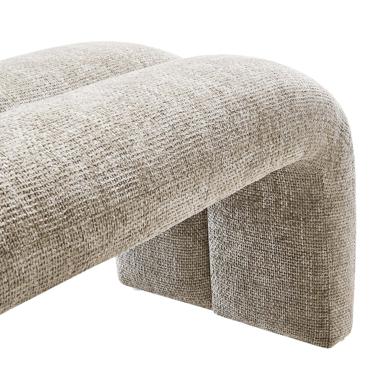 Dax 50.5" Chenille Covered Comfort Bench