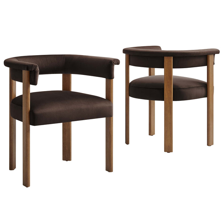 Isla Plush Velvet Pair Dining Chairs