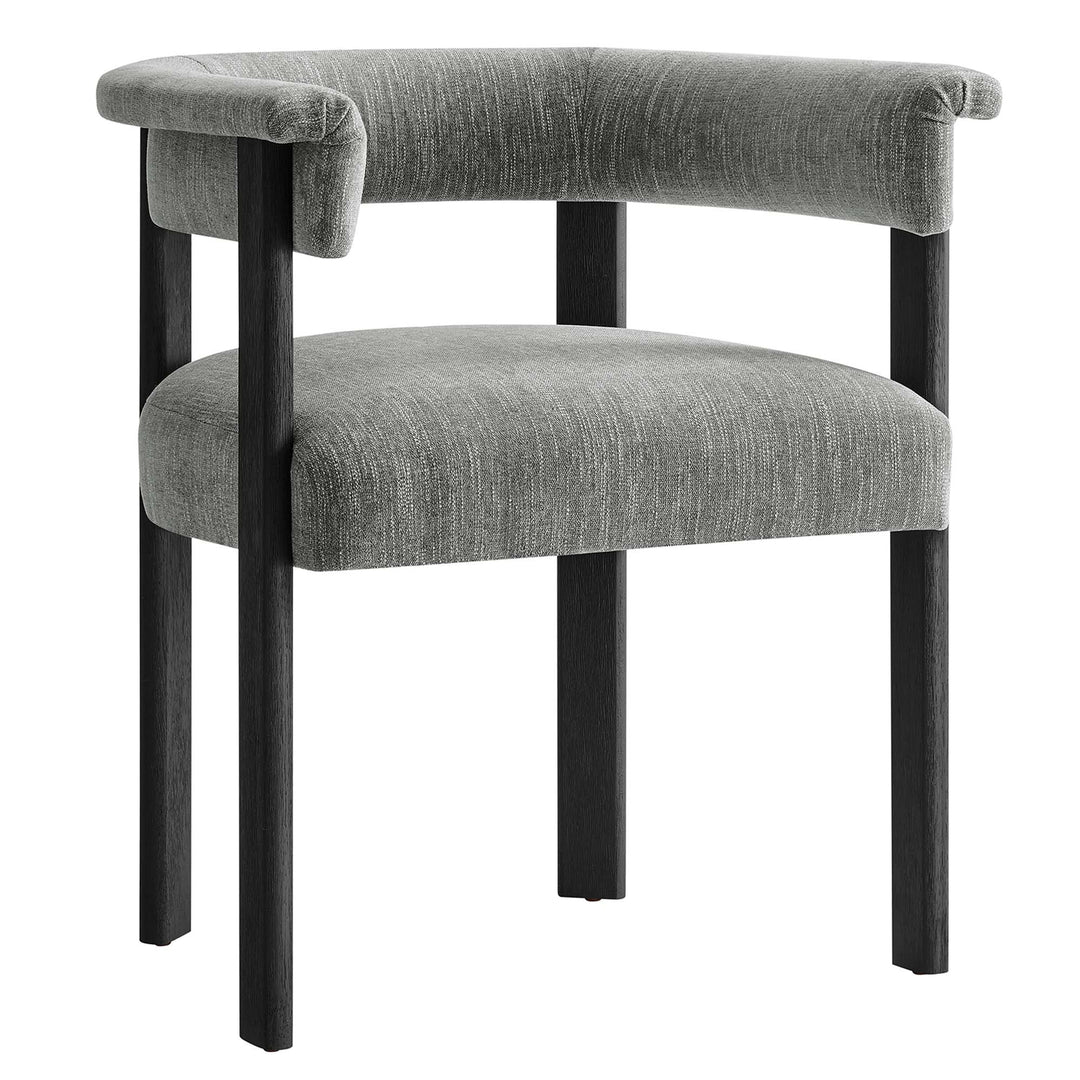 Isabella Fabric Upholstered Barrel Dining Chairs Set of 2