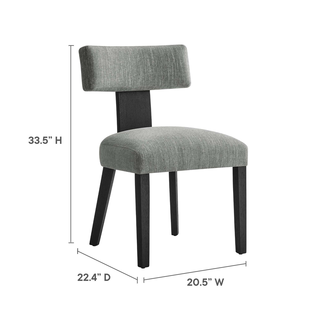 Nia Fabric Upholstered Dining Chairs Set of 2