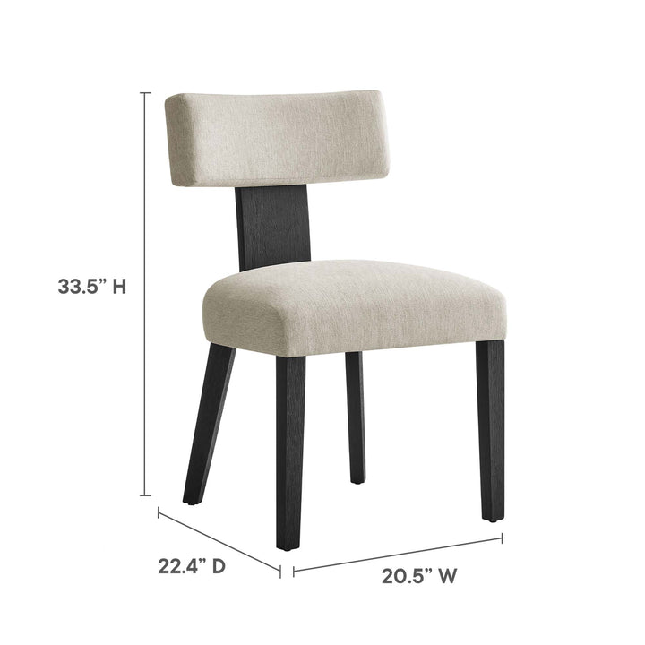 Nia Fabric Upholstered Dining Chairs Set of 2